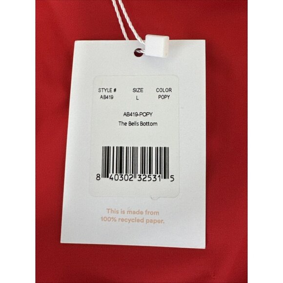 Andie Women's L The Bells Hipster Swim Bottom Poppy Red NWT - Picture 9 of 14